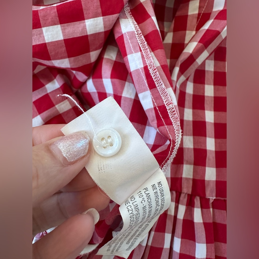 ZARA Red Gingham Ruffle Midi Skirt - Picture 13 of 13